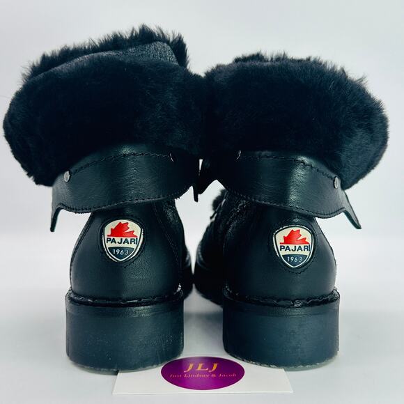 Pajar Women's Penny Faux Fur Pewter Metallic/Black Winter Snow Boots Size 6-6.5 - Picture 6 of 13